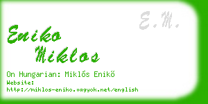 eniko miklos business card
